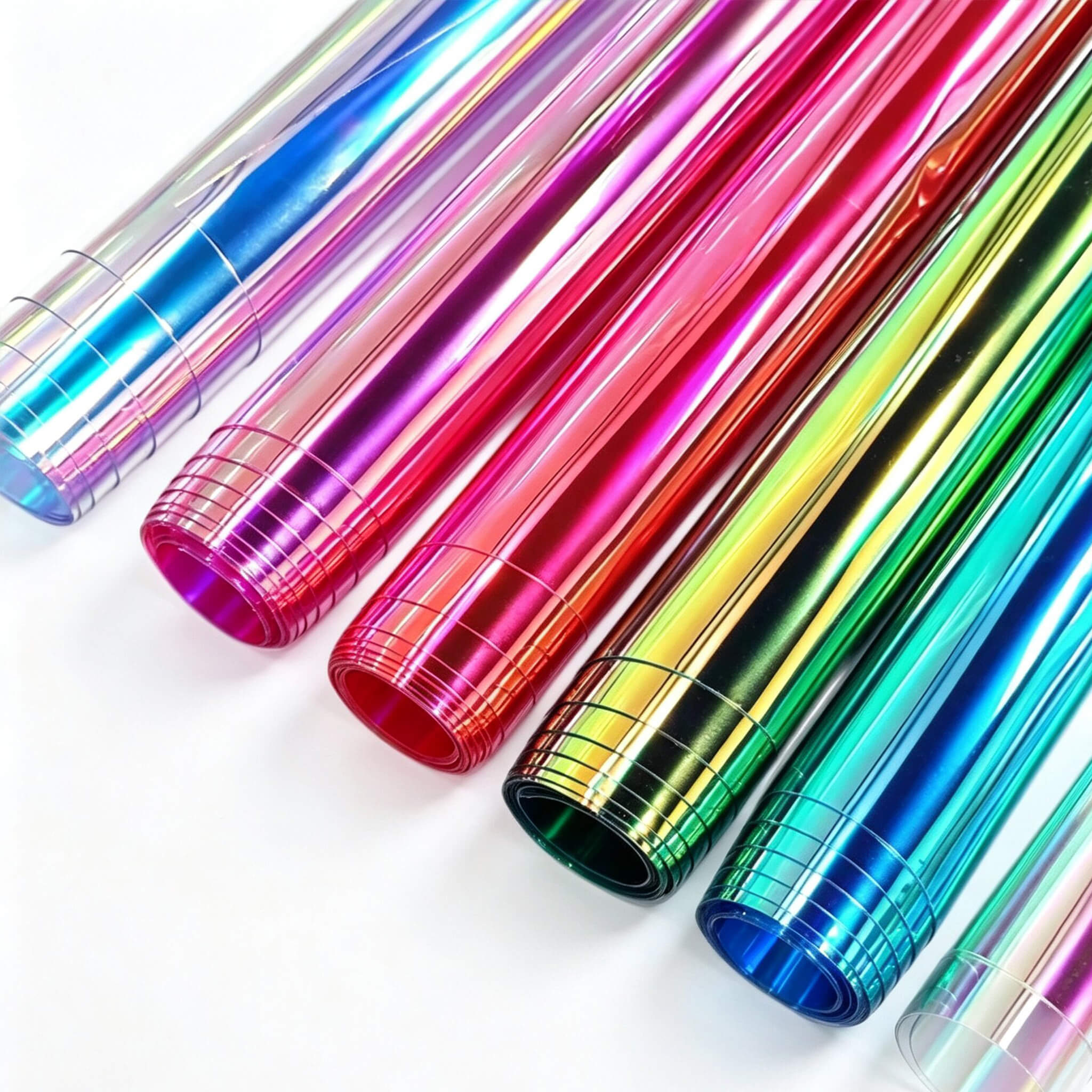 Gradient Rainbow Iridescent PVC PVC Fabric Wholesale Supplier 2